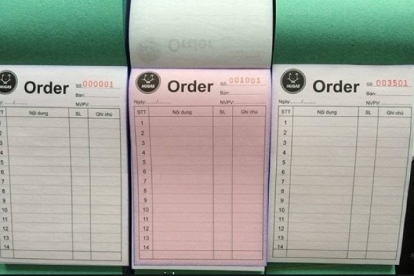 In hóa đơn - Sổ order - In Nhanh Rẻ Tân Bình